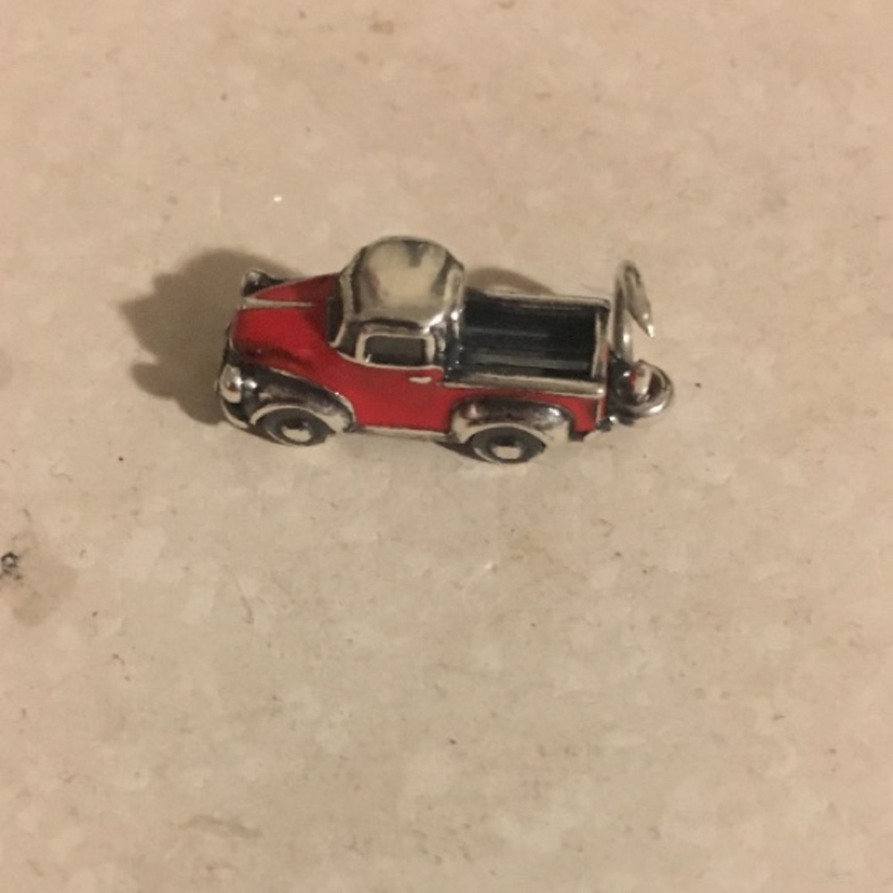 James Avery Red Enamel Vintage Truck Charm